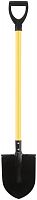 Лопата штыковая ЛУ, с желтым металлизированным черенком и V-ручкой  215х285х1130 мм в г. Санкт-Петербург 
