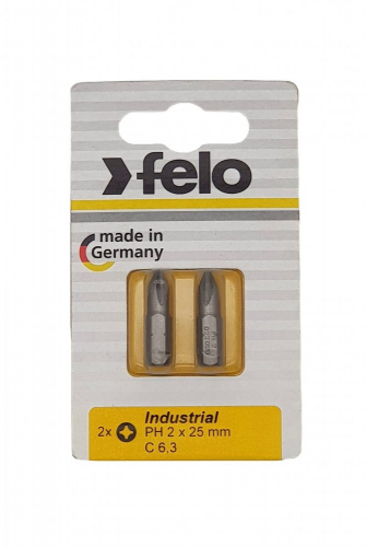 02202036 Бита крестовая Industrial PH 2х25 (блист.2шт) FELO 