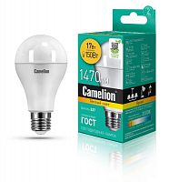 12308 Лампа светодиодная LED17-A65/830/E27 17Вт грушевидная 3000К тепл. бел. E27 1470лм 170-265В Camelion 