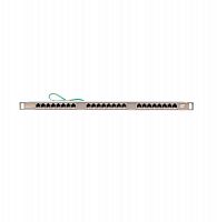NMC-RP24SE2-HU-MT Патч-панель 19дюйм 0.5U 24 порта кат.6 (класс E) 250МГц RJ45/8P8C 110/KRONE T568A/B полный экран с органайзером метал. NIKOMAX 