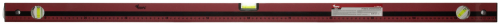 Уровень "Оптима", 3 глазка, красный корпус, фрезерованная рабочая грань, шкала 1200 мм в г. Санкт-Петербург  фото 2