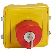 Кнопка аварийного откл. PLEXO с ключом желт. Leg 069548 в г. Санкт-Петербург 