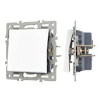 043714 Механизм выключателя одноклавишный проходной SWT-MKP1-PL-WH (250В 16А) Arlight 