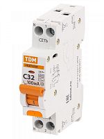 SQ0202-0068 АВДТ 63М 2P(1P+N) C32 100мА 4.5кА тип АС TDM