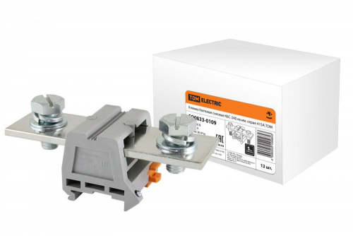 SQ0833-0109 Клемма болтовая силовая КБС-240 кв.мм. серая 415А TDM