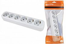 SQ1806-0039 Колодка розеточная 6 гнезд 2П+З 16А 250В белая TDM