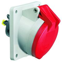 12961 Розетка встраиваемая 16А 5п 3P+N+PE 6ч 400В IP54 75х75 Quick-Connect Bals 