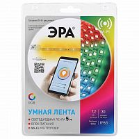 Светодиодная влагозащищенная лента ЭРА 7.2W/m 30LED/m 5050SMD RGB 5M 5050-30-RGB-IP65-Wifi-5m (12V) Б0043446 в г. Санкт-Петербург 