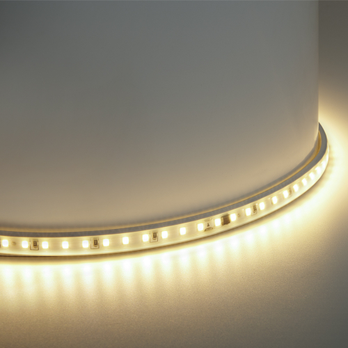 Светодиодная LED лента Feron LS710, 120SMD(2835)/м 10Вт/м 220V длина 25м, 3000K, IP65, с 1 сетевым шнуром, 2 заглушками, 2 коннекторами в комплекте 48766 в г. Санкт-Петербург  фото 2