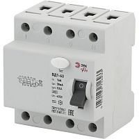 Б0031887 Выключатель дифференциального тока (УЗО) 3P+N 16А 30мА ВД1-63 Pro NO-902-43 ЭРА 