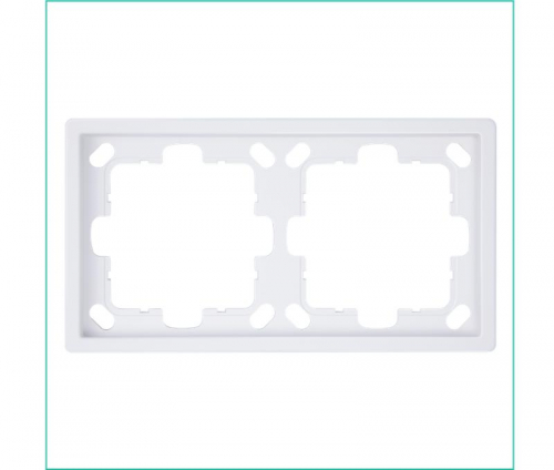 FD1002W Рамка 2-м СП FD бел. глянцевый Jasmart 