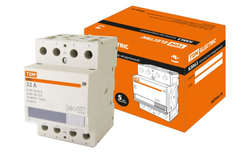 SQ0213-0018 Контактор модульный КМ63/4-32 3НО;1НЗ TDM