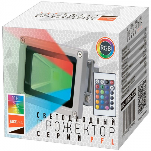 Прожектор светодиодный PFL-10W/RGB-RC/GR 10Вт IP65 ДО JazzWay 1005892 в г. Санкт-Петербург  фото 5