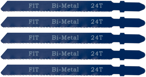 Полотна для э/лобзика по металлу Профи, европ.хвостовик, Bi-metal, 5 шт., 24 TPI в г. Санкт-Петербург 