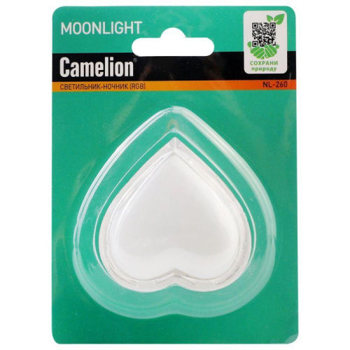 15378 Светильник светодиодный ночник LED "Сердце" RGB NL-260 Camelion  фото 3