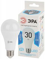 Лампа светодиодная LED A65-30W-840-E27 30Вт A65 грушевидная 4000К нейтр. бел. E27 Эра Б0048016 в г. Санкт-Петербург 