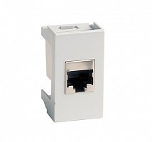 45048 Розетка компьютерная 1-м 1мод. Viva RJ45 кат.5E экранир. бел. DKC 