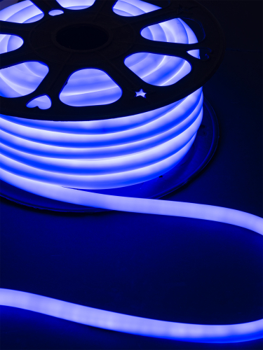 Гибкий неон круглый SMD2835-120 LED/м-220 В-6.5 Вт/м-IP67-синий (25м) TDM в г. Санкт-Петербург  фото 3