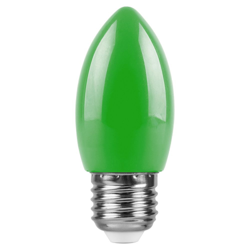 Лампа светодиодная Feron LB-376 свеча E27 1W зеленый 25926 в г. Санкт-Петербург  фото 2