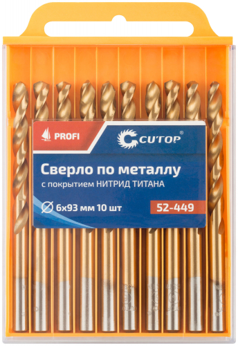 Сверло по металлу Cutop Profi с титановым покрытием, 6х93 мм (10 шт) в г. Санкт-Петербург  фото 3