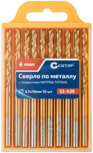 Сверло по металлу Cutop Profi с титановым покрытием, 3.7х70 мм (10 шт) в г. Санкт-Петербург  фото 3