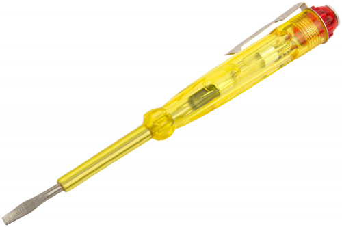 Отвертка индикаторная, желтая ручка 100 - 500 В, 140 мм в г. Санкт-Петербург  фото 2