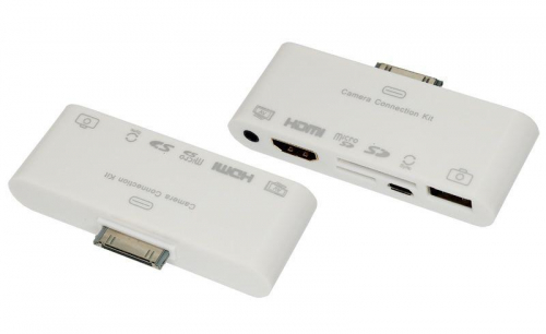 Адаптер AV 6 в 1 для iPhone 4/4S на HDMI USB microSD SD 3.5мм microUSB 40-0103 в г. Санкт-Петербург 
