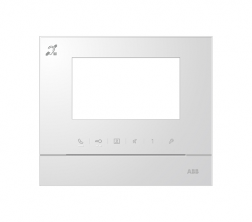 Рамка для абонентского устройства 4.3дюйм с символом индукционной петли бел. глянцев. ABB 2TMA070130W0060 в г. Санкт-Петербург 
