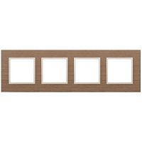 Б0034584 Рамка 4-м 14-5304-07 дерево Elegance ясень+сл. кость ЭРА 
