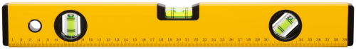 Уровень "Стайл", 3 глазка, желтый усиленный корпус, фрезер. рабочая грань, шкала, Профи  400 мм в г. Санкт-Петербург  фото 2