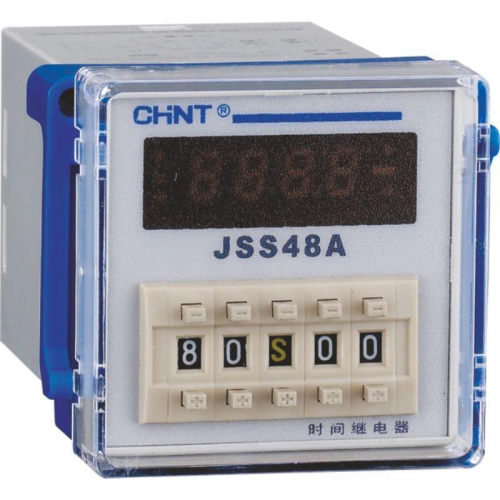 Реле времени JSS48A 8-контактный одно групповой переключатель многодиапазонной задержки питания AC/DC100V~240V CHINT 300084 в г. Санкт-Петербург 