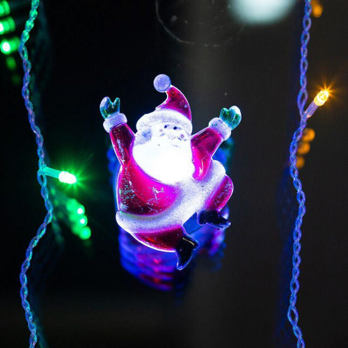 Фигура светодиод. "Санта Клаус" на присоске (батарейки 2хCR2032 в компл.) 65х85х10мм 1LED 6В IP20 RGB NEON-NIGHT 501-023 в г. Санкт-Петербург  фото 2