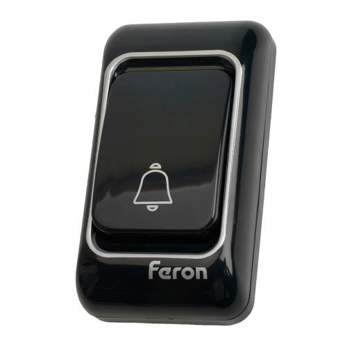 Звонок дверной беспроводной Feron E-383 Электрический 38 мелодий черный, серебро с питанием от батареек 48924 в г. Санкт-Петербург  фото 5