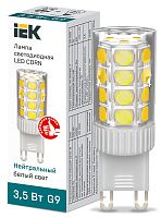 Лампа светодиодная Corn 3.5Вт капсульная 4000К нейтр. бел. G9 230В керамика IEK LLE-Corn-4-230-40-G9 в г. Санкт-Петербург 
