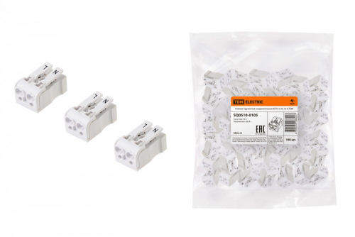 SQ0510-0105 Клемма пружинная соединительная КСП2-L+N, 16 A TDM