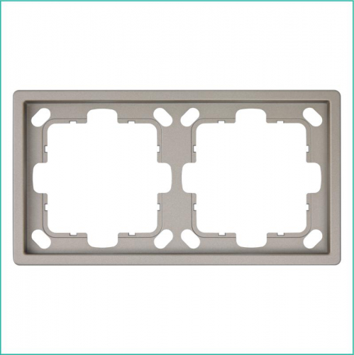 FD1002BR Рамка 2-м СП FD бронза Jasmart 