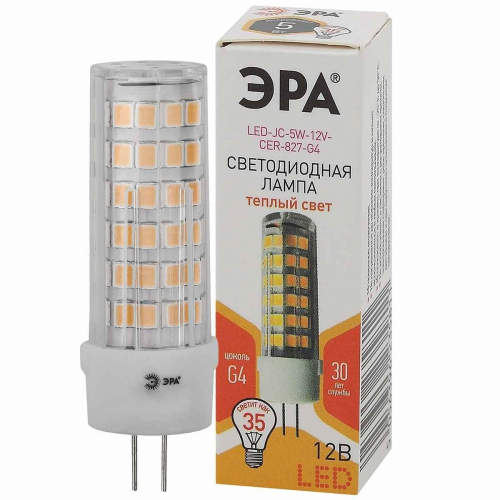Лампа светодиодная ЭРА LED JC-5W-12V-CER-827-G4 Б0056749 в г. Санкт-Петербург  фото 3