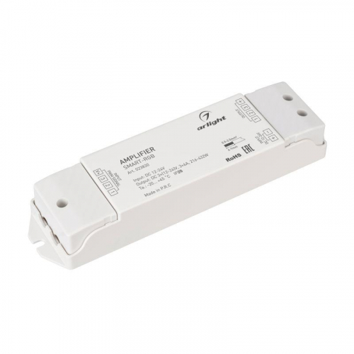 023830 Усилитель SMART-RGB (12-24В 3х6А) (IP20 пластик) Arlight 