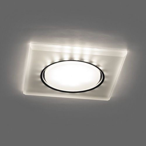 Светильник встраиваемый с белой LED подсветкой Feron CD5022 потолочный GX53 без лампы, белый матовый 32661 в г. Санкт-Петербург  фото 2