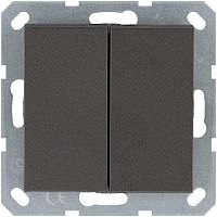 G3020Z Кнопка 2-кл. 10А IP20 с переключающим контактом механизм мокко Jasmart 
