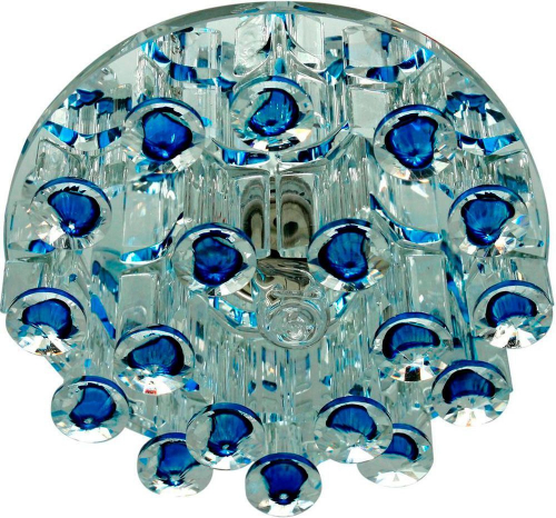 Светильник встраиваемый Feron 1550 потолочный JCD9 G9 голубой-прозрачный 28427 в г. Санкт-Петербург 