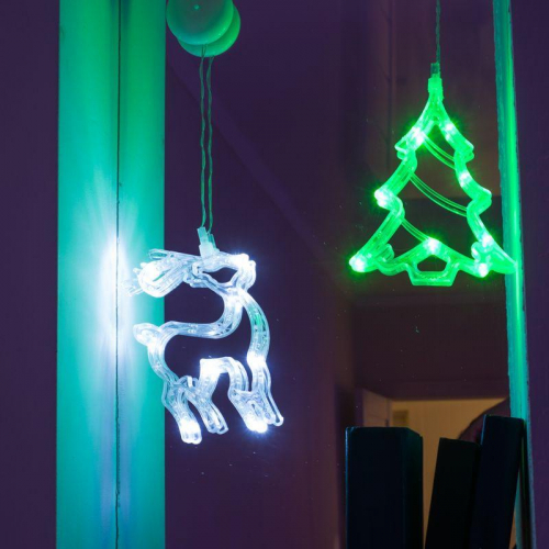 Фигура светодиодная "Олененок" 205х135х10мм 8LED бел. 1Вт 4.5В IP20 на присоске с подвесом элементы питания 3хAAA (в компл.) Neon-Night 501-016 в г. Санкт-Петербург  фото 9