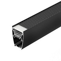 044885 Профиль LINE-5075-U-HONEYCOMB-2000 BLACK L2000 алюм. Arlight 
