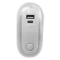 15384 Светильник светодиодный ночник LED USB+TypeC 220В NL-267 Camelion 