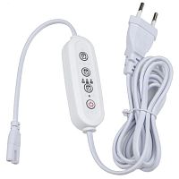 UL-00006492 Таймер UST-E32 WHITE 2M с вилкой и разъемом L;N для фито светильника 220В 150Вт провод 2м Uniel 