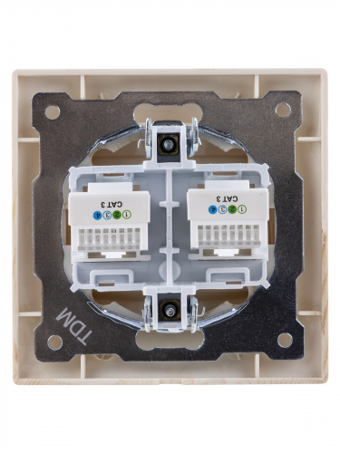 Розетка двойная телефонная RJ11 сосна "Лама" TDM в г. Санкт-Петербург  фото 4