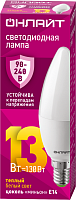 90538 Лампа светодиодная 90 538 OLL-C37-13-230-2.7К-E14-FR 13Вт свеча 2700К E14 90-240В PRO ОНЛАЙТ 