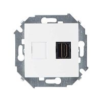 1591407-030 Розетка аудио/видео HDMI СП Simon 15 механизм бел. Simon 