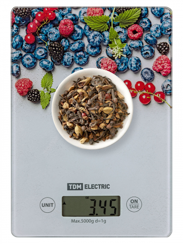 Весы электронные кухонные "Ягоды", стекло, деление 1 г, макс. 5 кг, TDM в г. Санкт-Петербург  фото 5