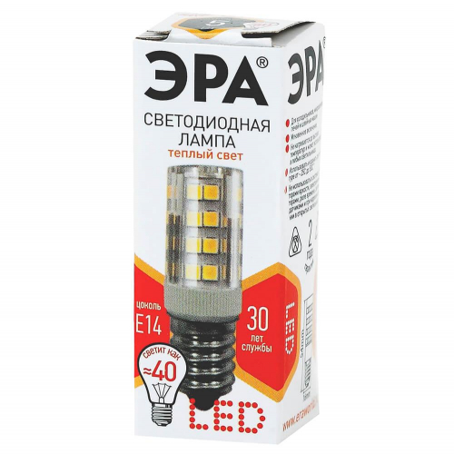 Лампа светодиодная ЭРА E14 5W 2700K прозрачная LED T25-5W-CORN-827-E14 Б0033030 в г. Санкт-Петербург  фото 4